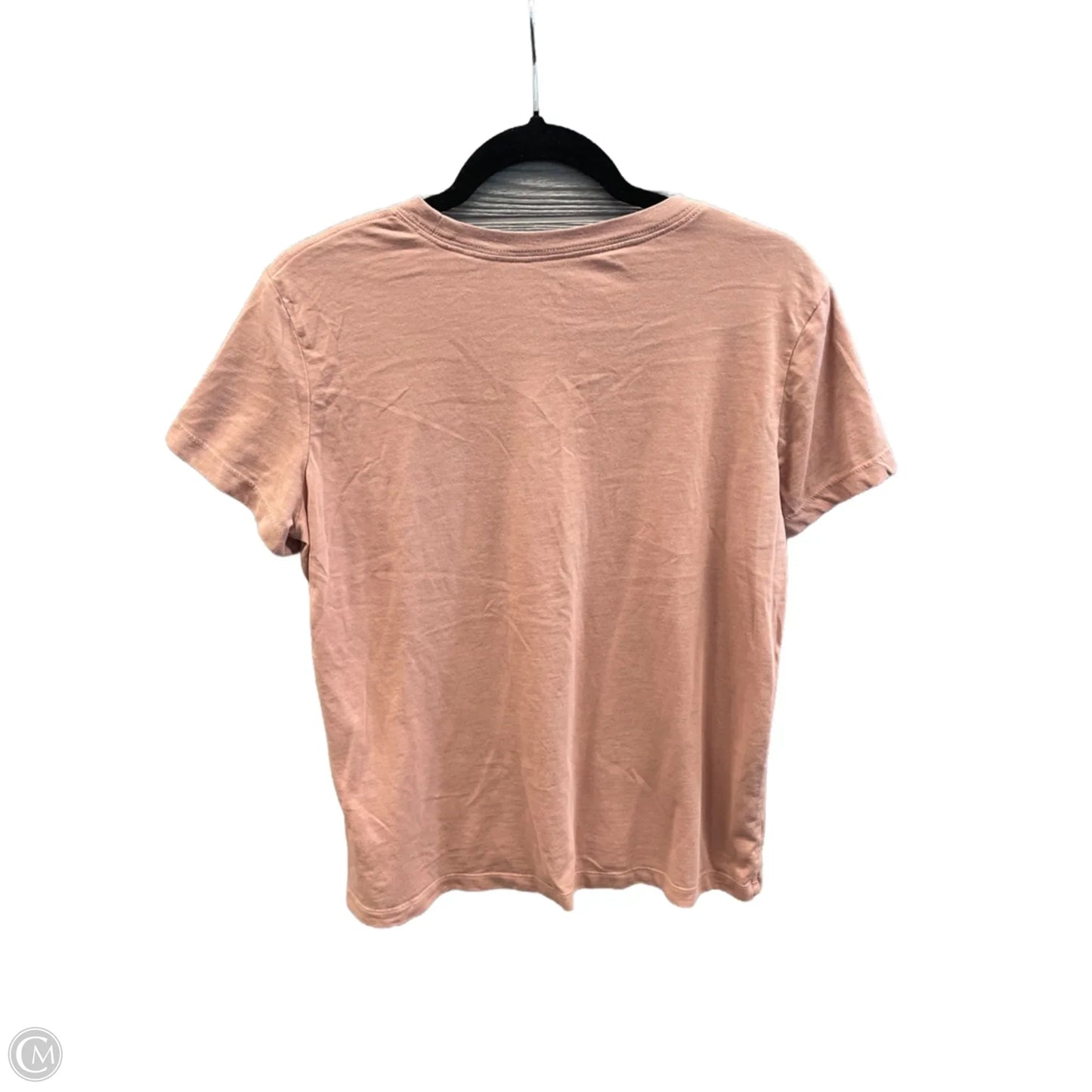 Athletic Top Short Sleeve By Nike Apparel In Peach, Size: L