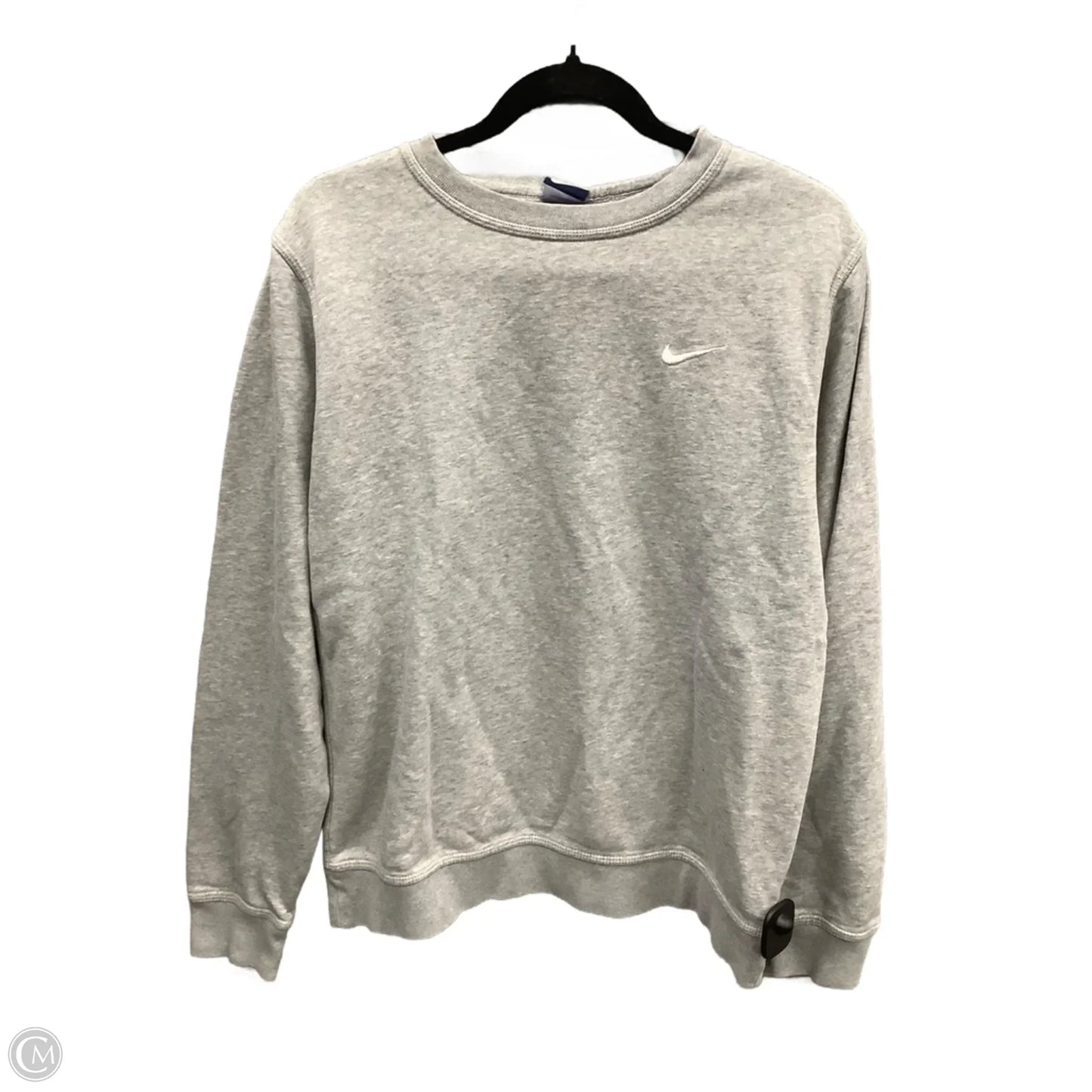 Athletic Sweatshirt Crewneck By Nike Apparel In Grey, Size: M