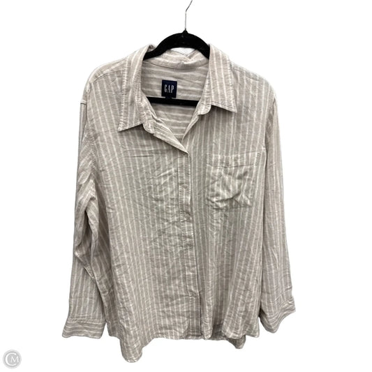 Top Long Sleeve By Gap In Striped Pattern, Size: Xxl