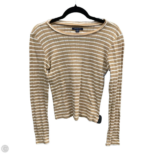 Top Long Sleeve By American Eagle In Striped Pattern, Size: S