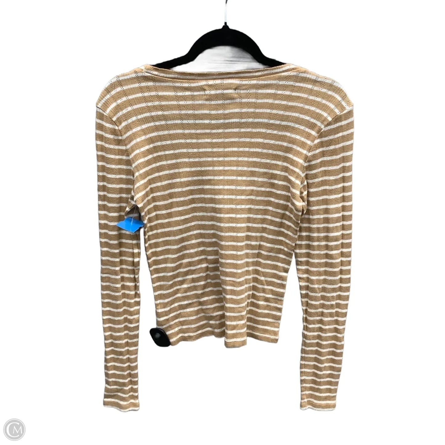 Top Long Sleeve By American Eagle In Striped Pattern, Size: S