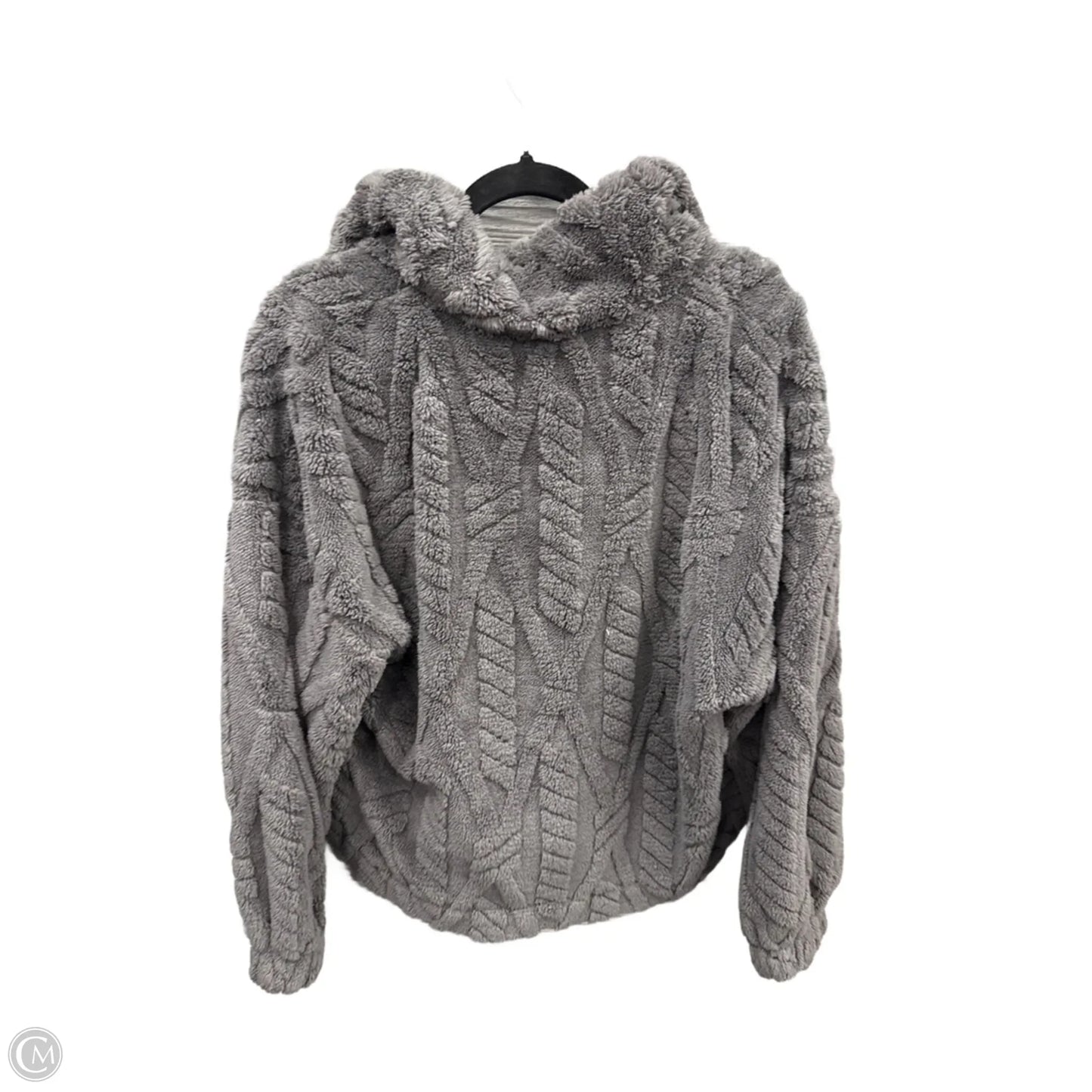Jacket Faux Fur & Sherpa By Simply Southern In Grey, Size: L