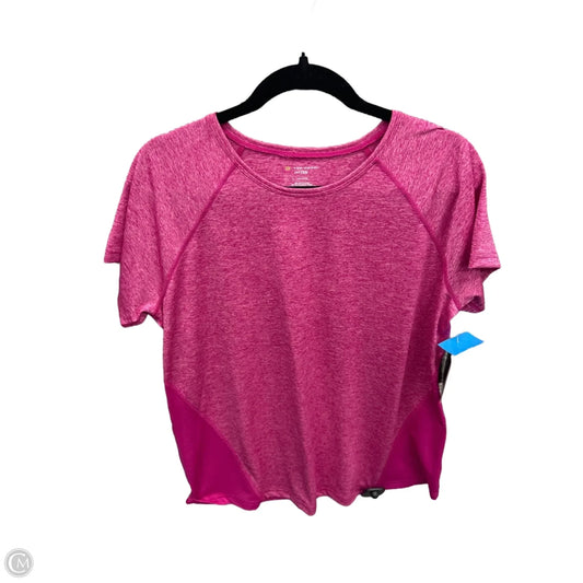 Athletic Top Short Sleeve By Tek Gear In Pink, Size: L