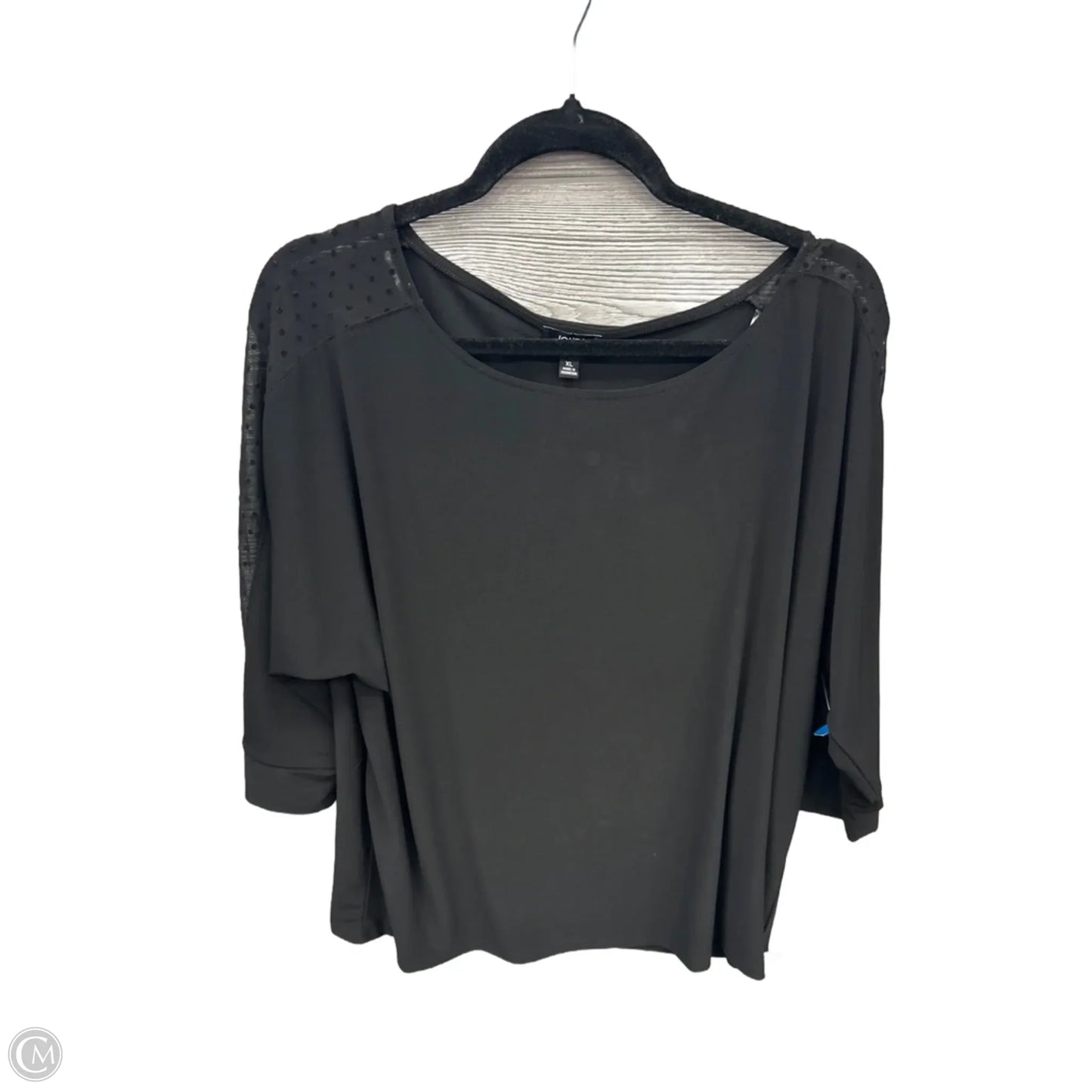 Top Long Sleeve By Jones New York In Black, Size: Xl