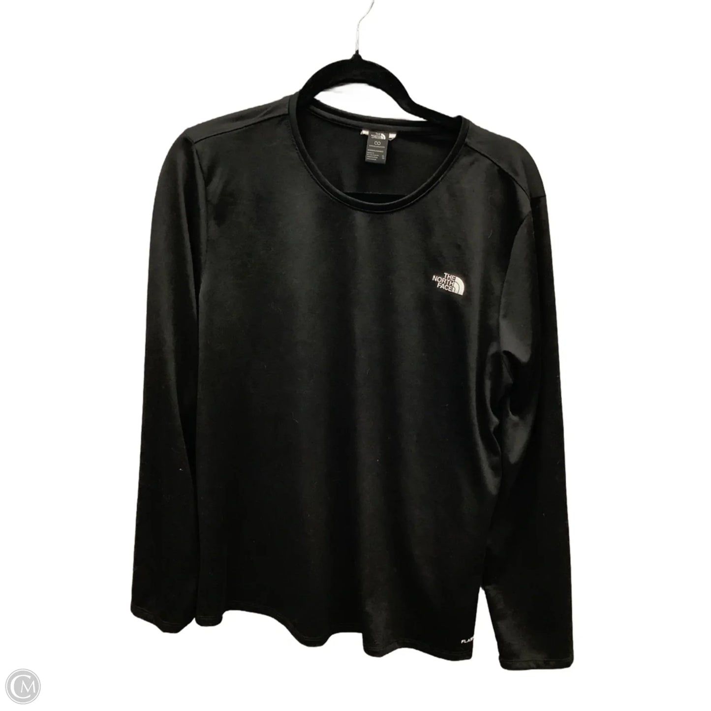 Athletic Top Long Sleeve Crewneck By The North Face In Black, Size: XL
