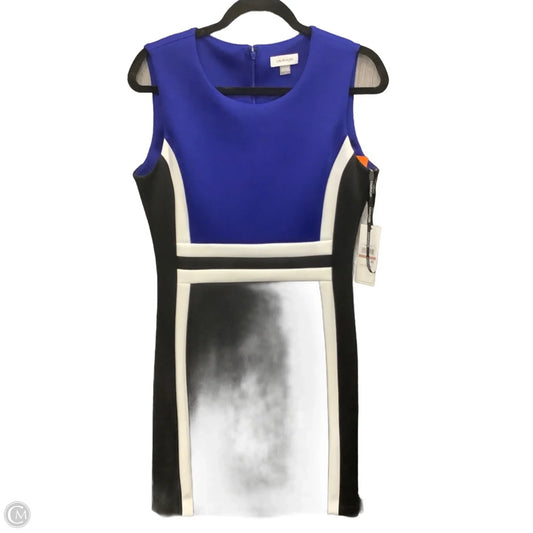 Dress Casual Midi By Calvin Klein In Multi-colored, Size: L