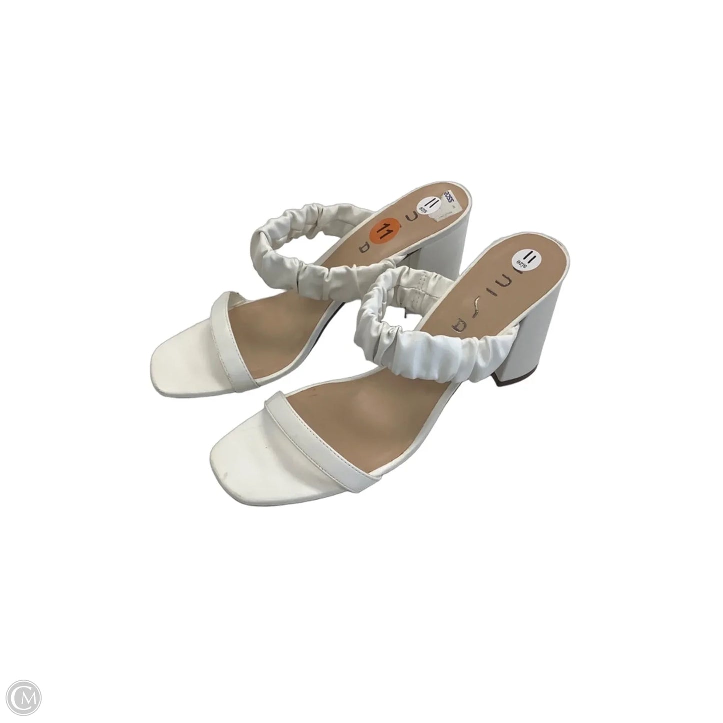 Sandals Heels Block By Unisa In White, Size: 11