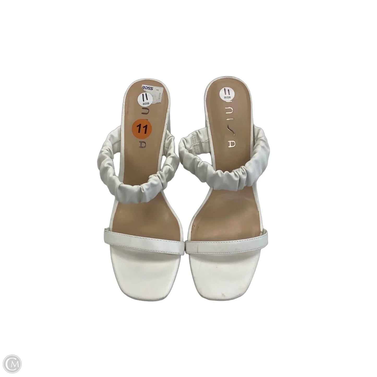 Sandals Heels Block By Unisa In White, Size: 11