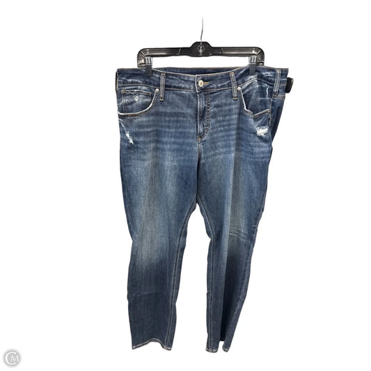 Jeans Straight By Silver In Blue Denim, Size: 16