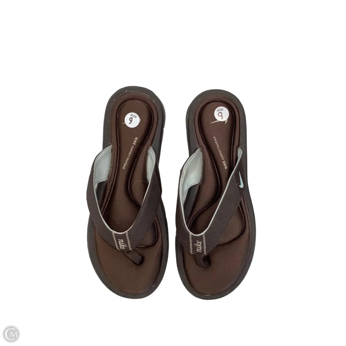 Sandals Flats By Nike In Brown, Size: 9