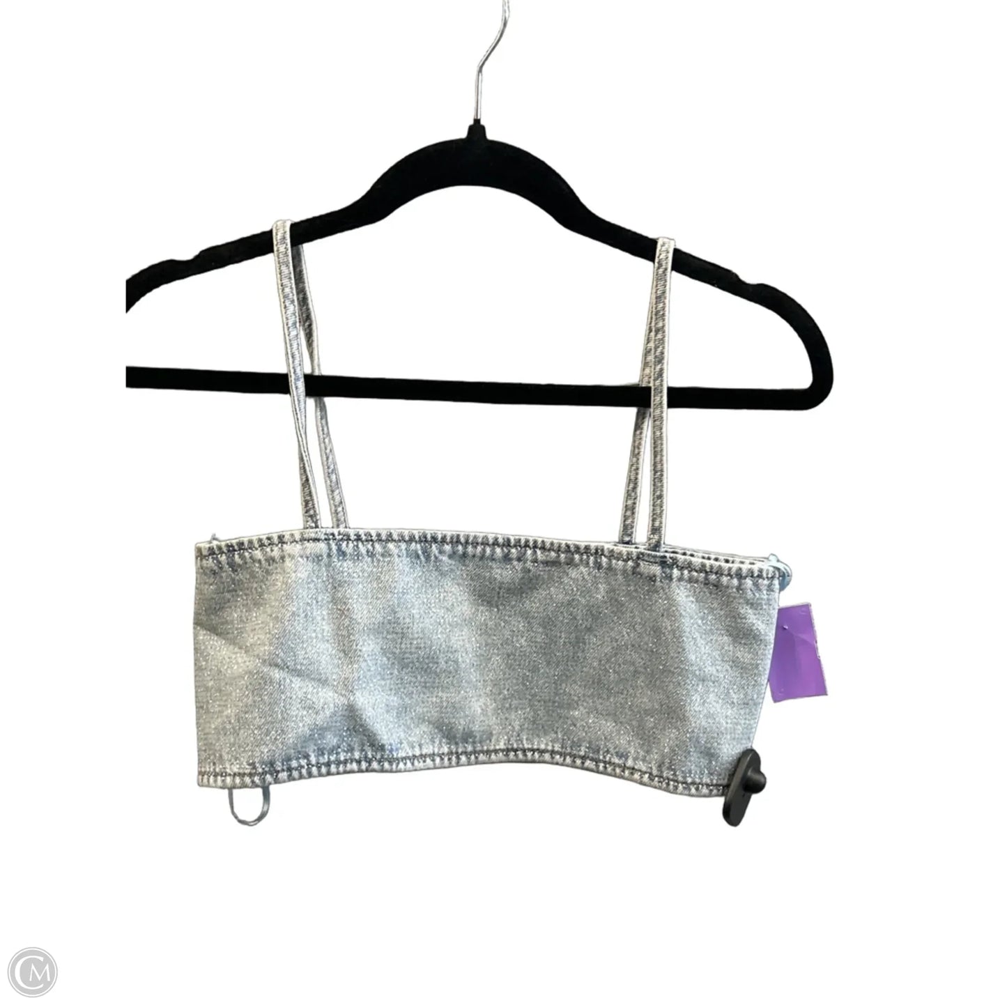 Top Sleeveless By Zara In Blue Denim, Size: Xs