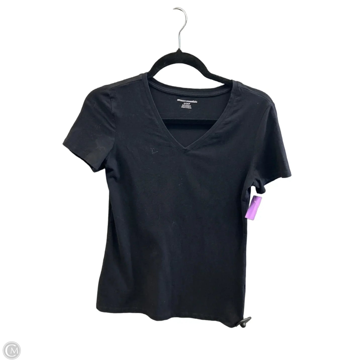 Top Short Sleeve Basic By Amazon Essentials In Black, Size: S