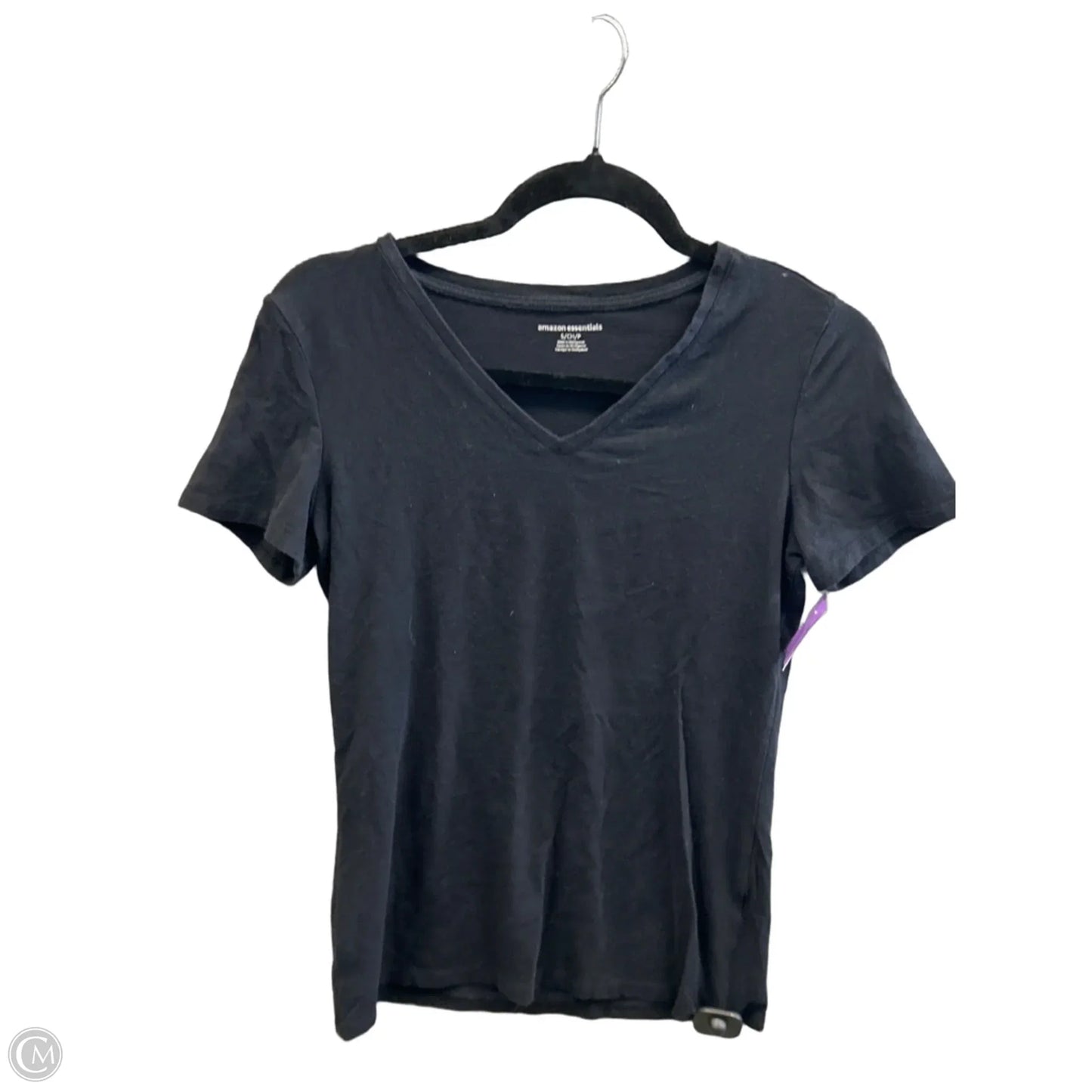 Top Short Sleeve Basic By Amazon Essentials In Black, Size: S