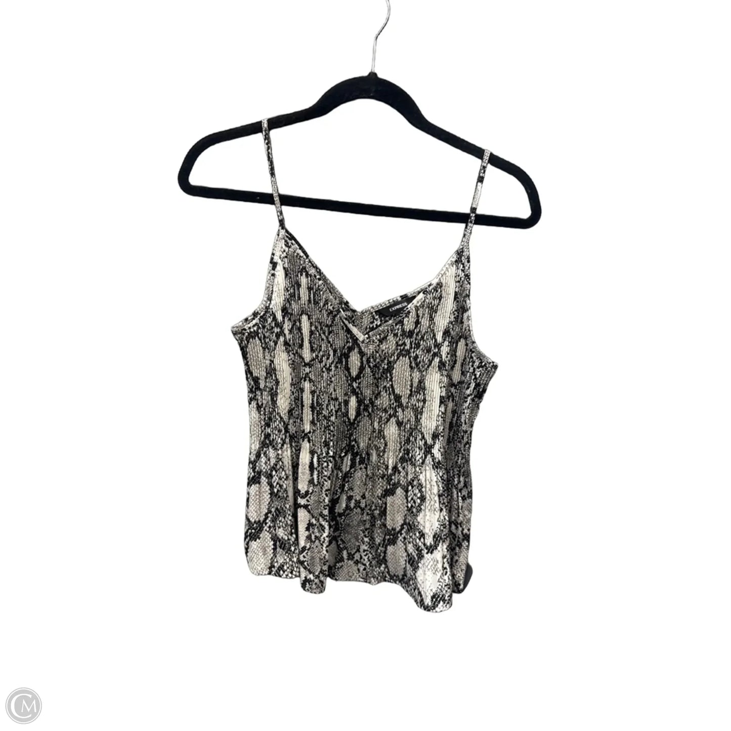 Top Sleeveless By Express In Snakeskin Print, Size: M
