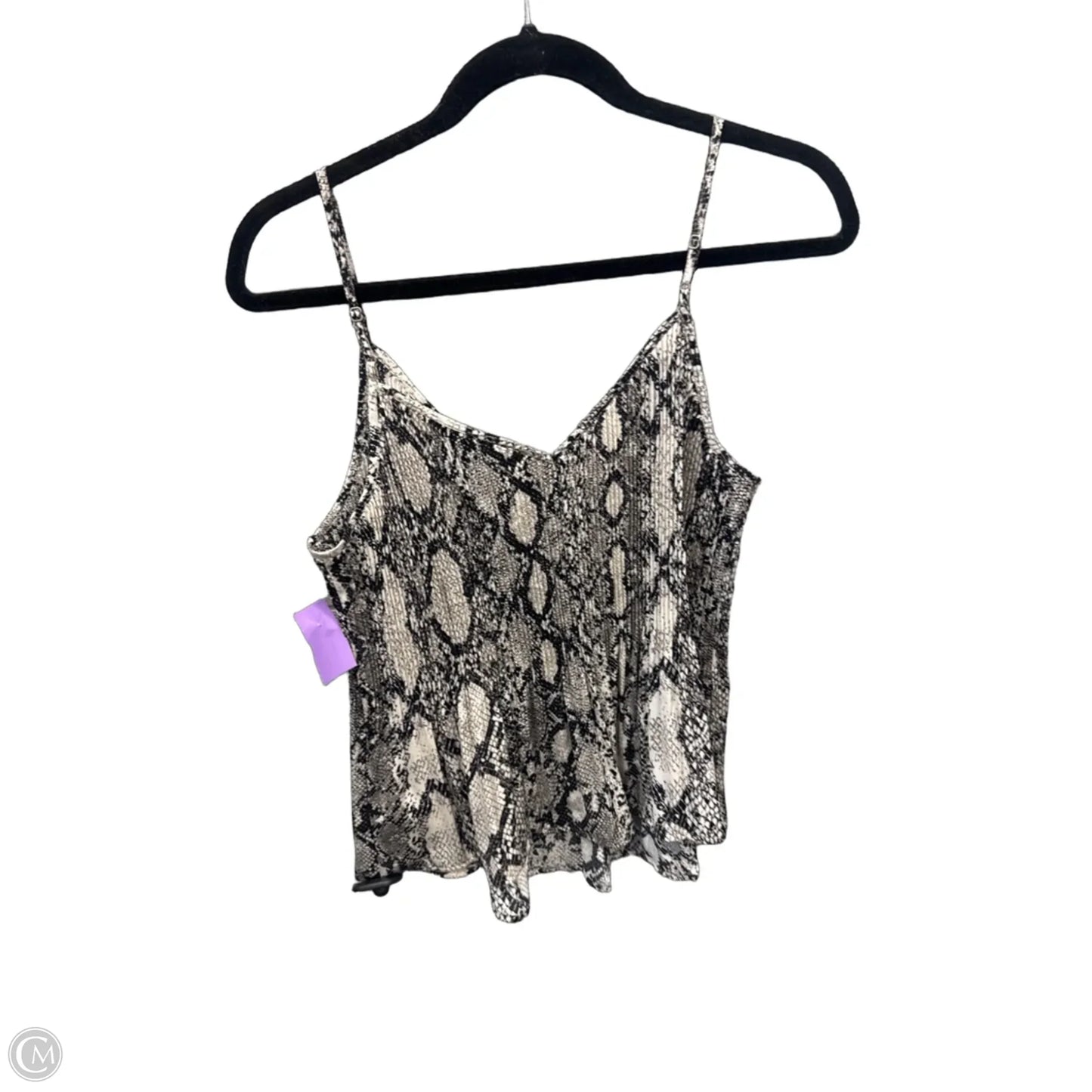 Top Sleeveless By Express In Snakeskin Print, Size: M