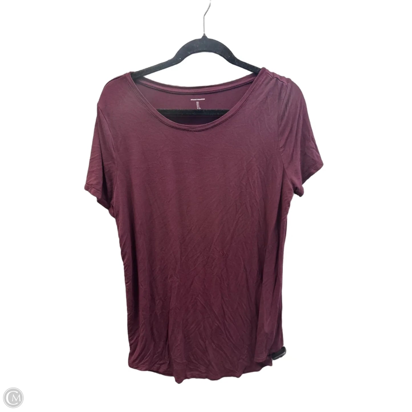 Top Short Sleeve Basic By Amazon Essentials In Maroon, Size: L