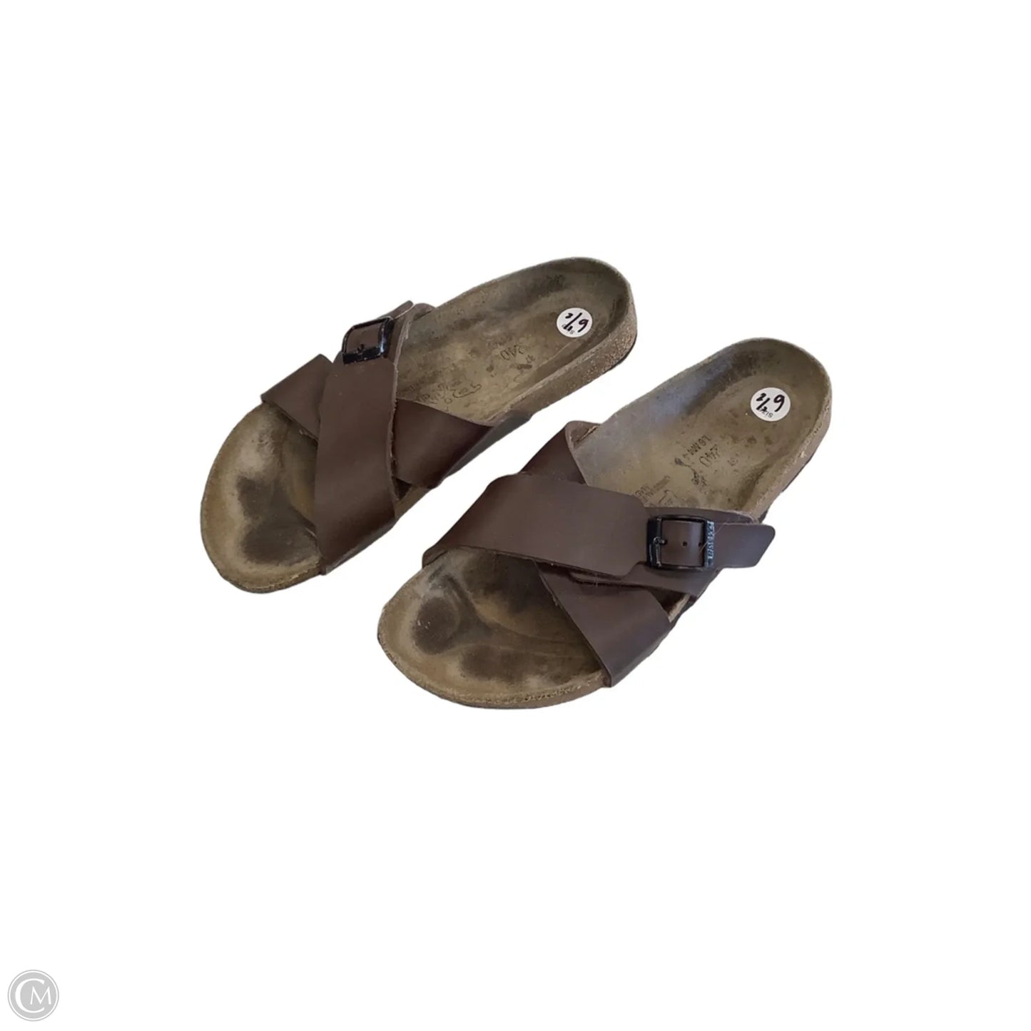 Sandals Flats By Birkenstock In Brown, Size: 6.5