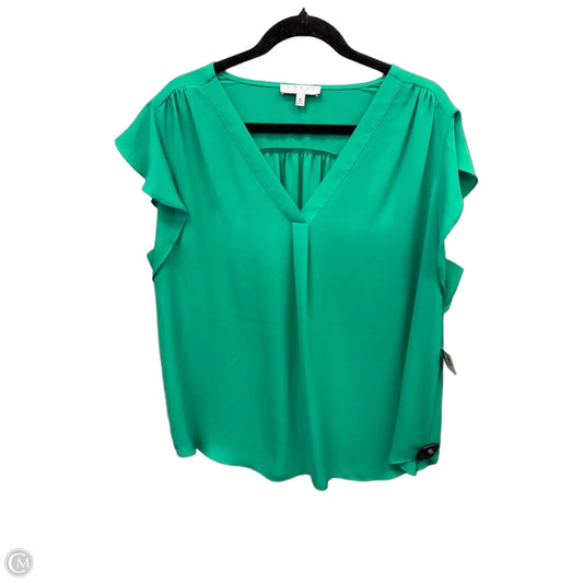Blouse Short Sleeve By Chaus In Green, Size: 1x