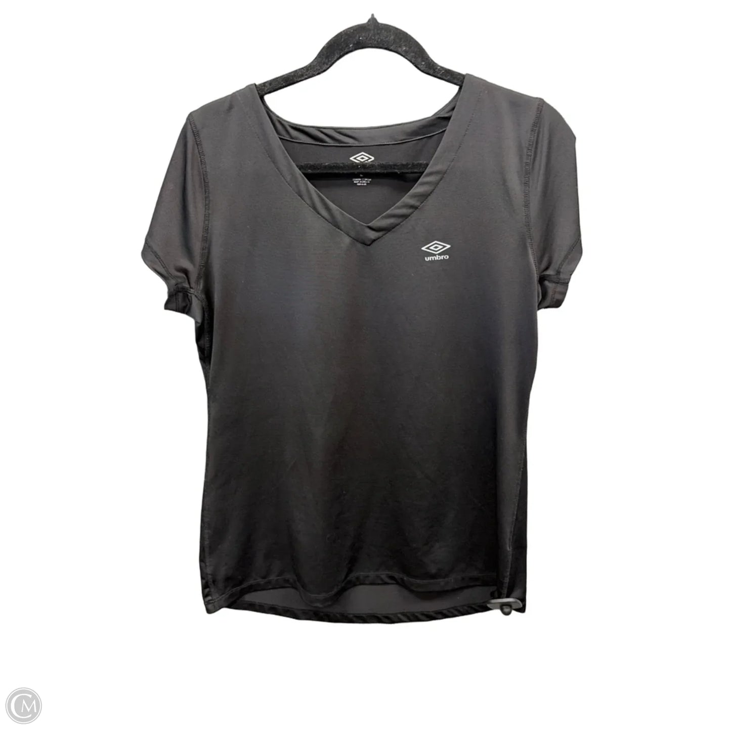 Athletic Top Short Sleeve By Umbro In Black, Size: L