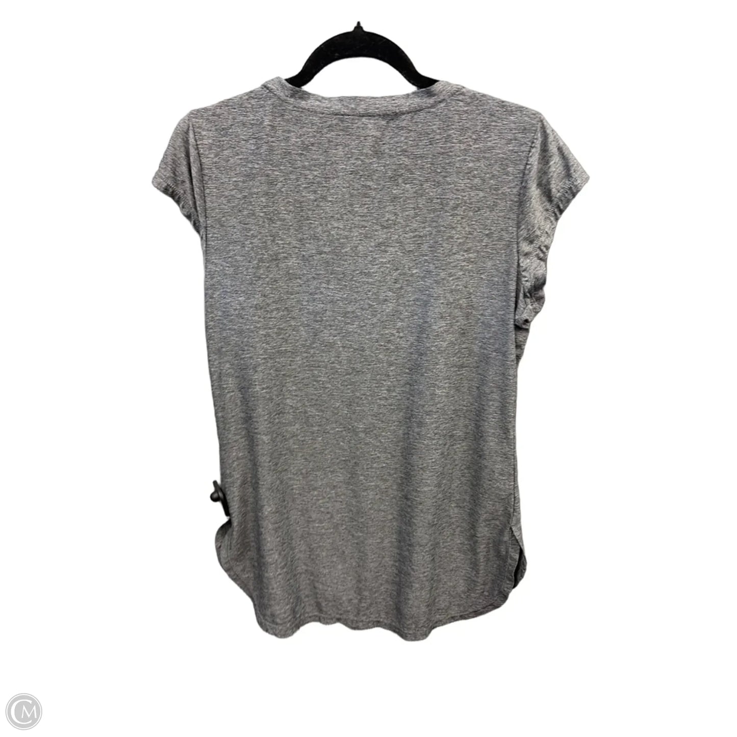Athletic Top Short Sleeve By Reebok In Grey, Size: L
