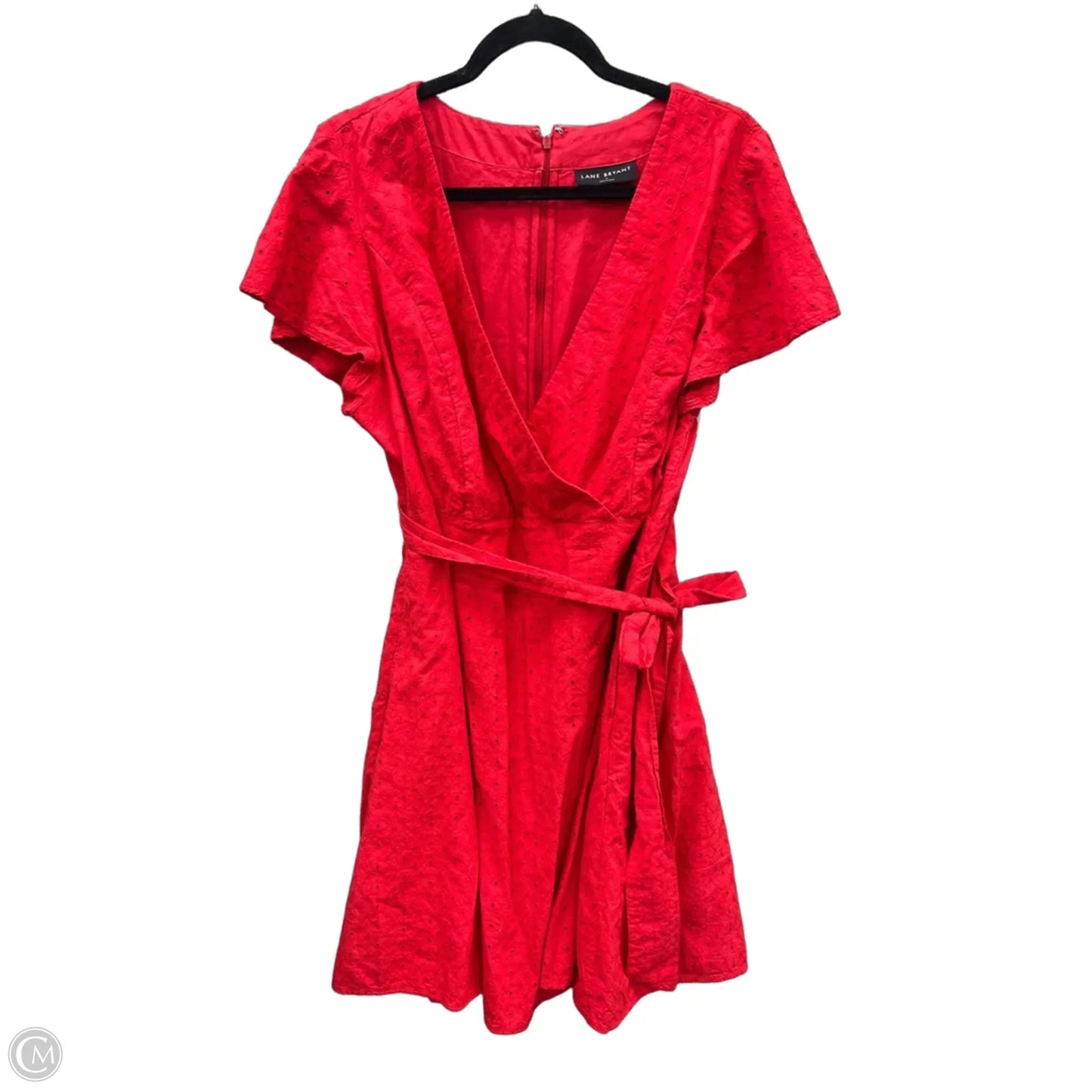 Dress Casual Midi By Lane Bryant In Red, Size: Xl