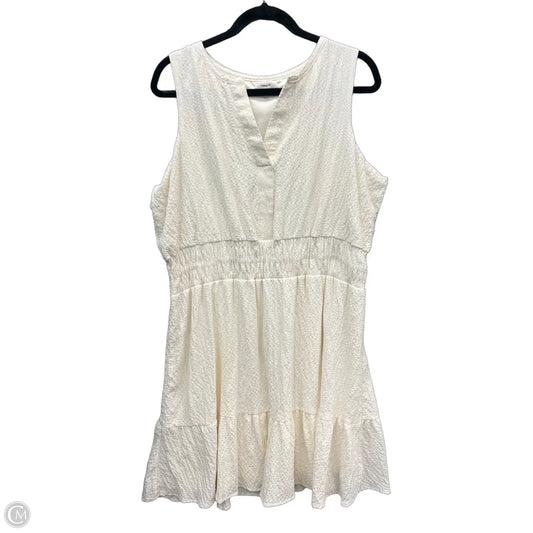 Dress Casual Midi By Maurices In Cream, Size: Xxl