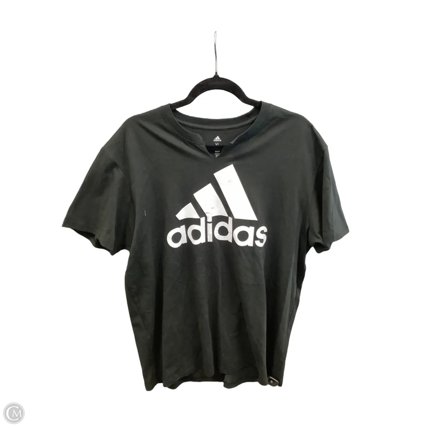 Athletic Top Short Sleeve By Adidas In Black, Size: Xl