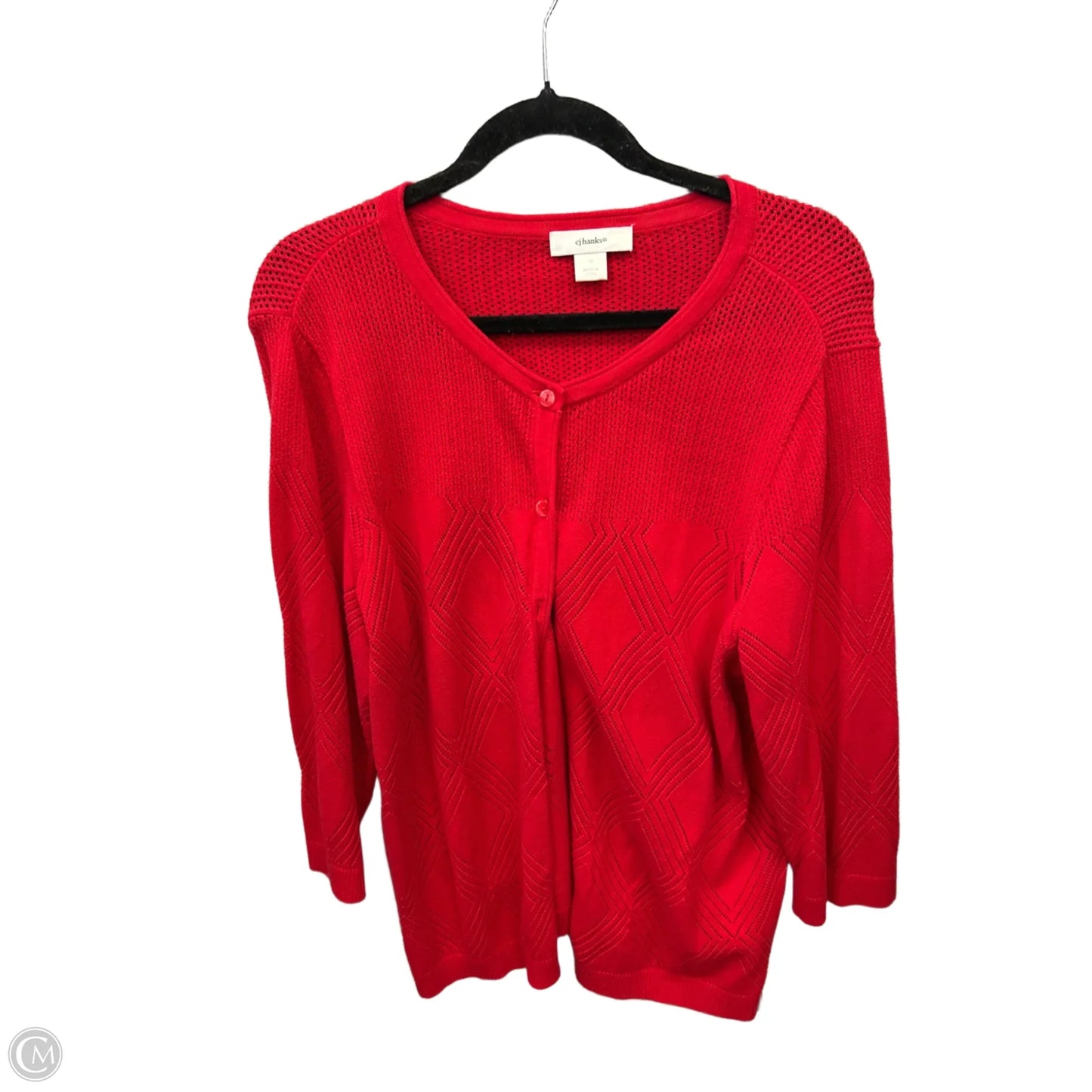 Cardigan By Cj Banks In Red, Size: 1x