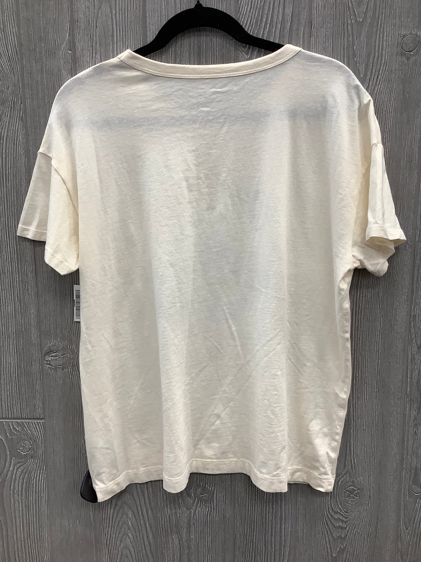 Top Short Sleeve By Old Navy In Cream, Size: L