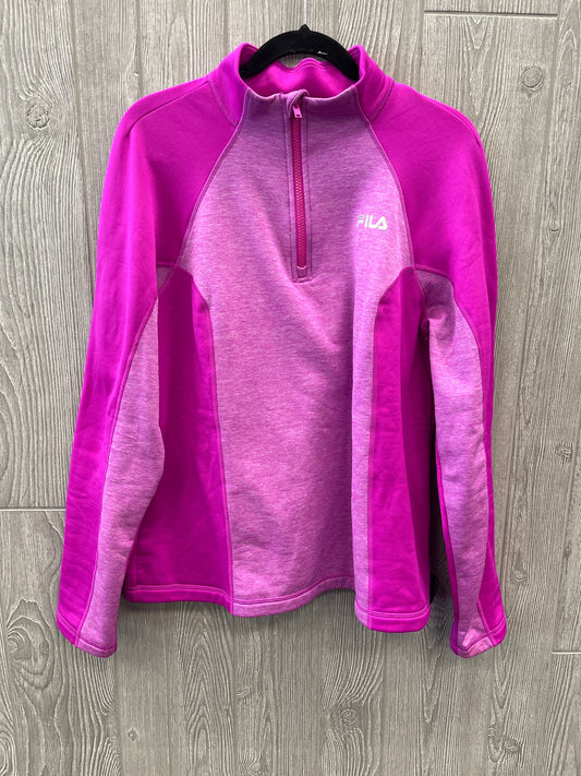 Athletic Sweatshirt Collar By Fila In Purple, Size: Xl