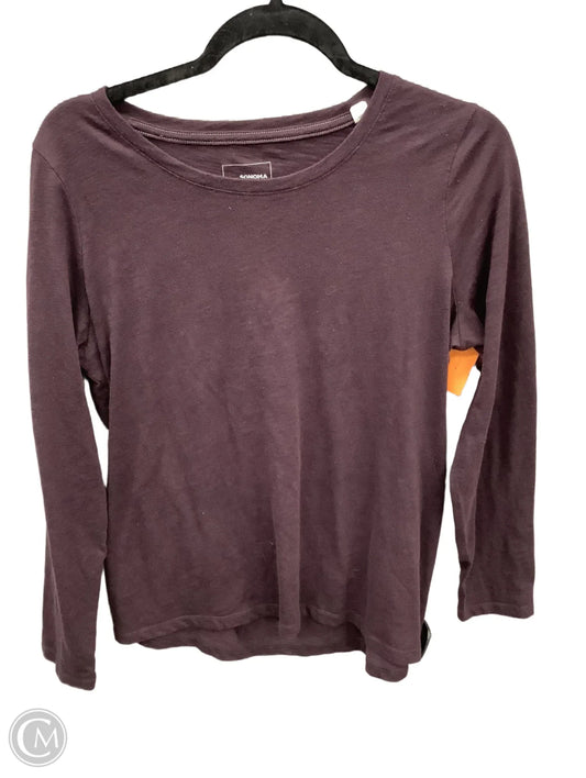 Top Long Sleeve Basic By Sonoma In Purple, Size: L