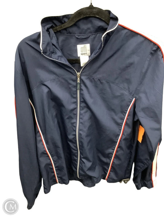 Athletic Top Long Sleeve Collar By Clothes Mentor In Blue & Red & White, Size: M