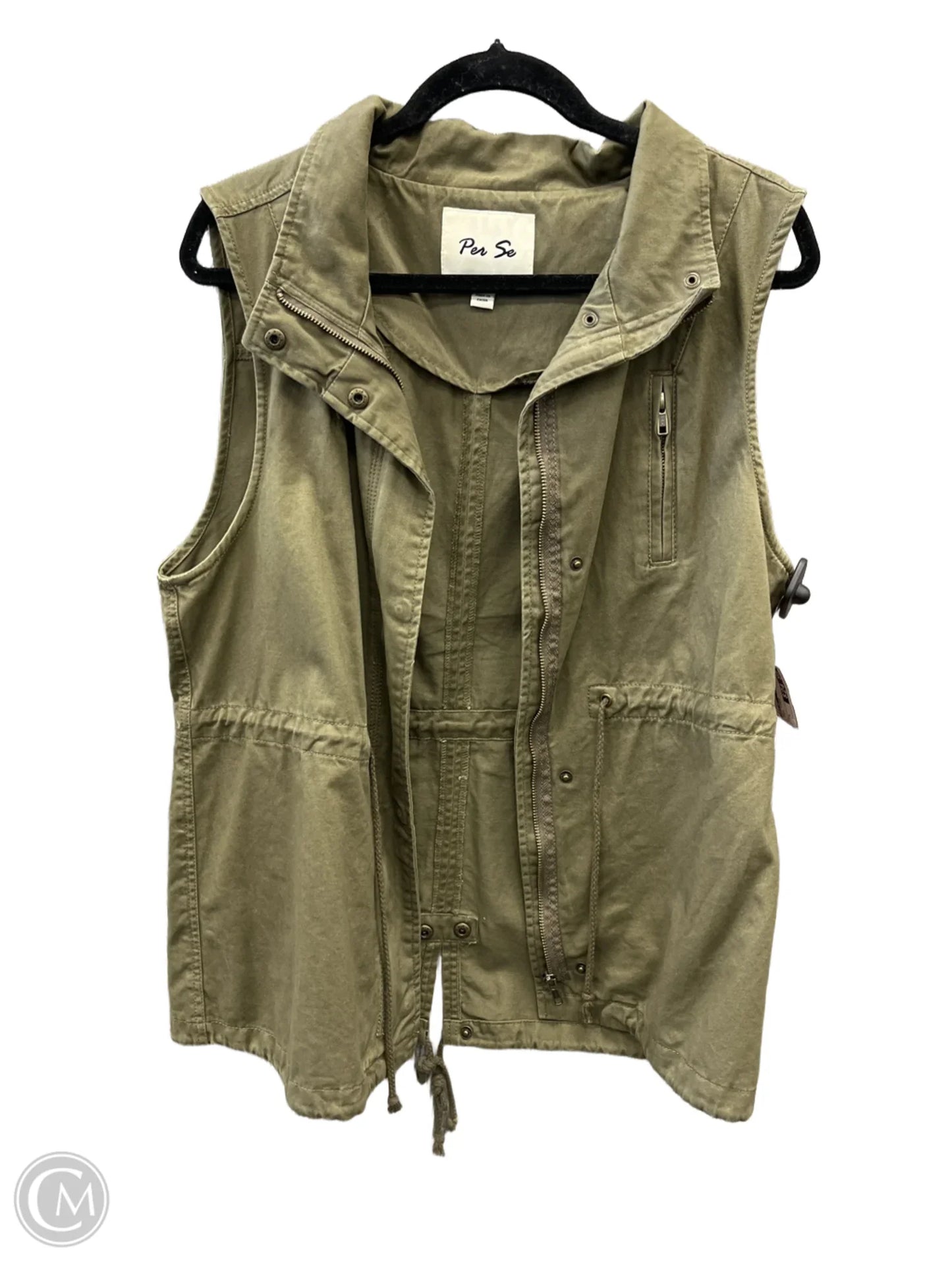 Vest Other By Per Se In Green, Size: L