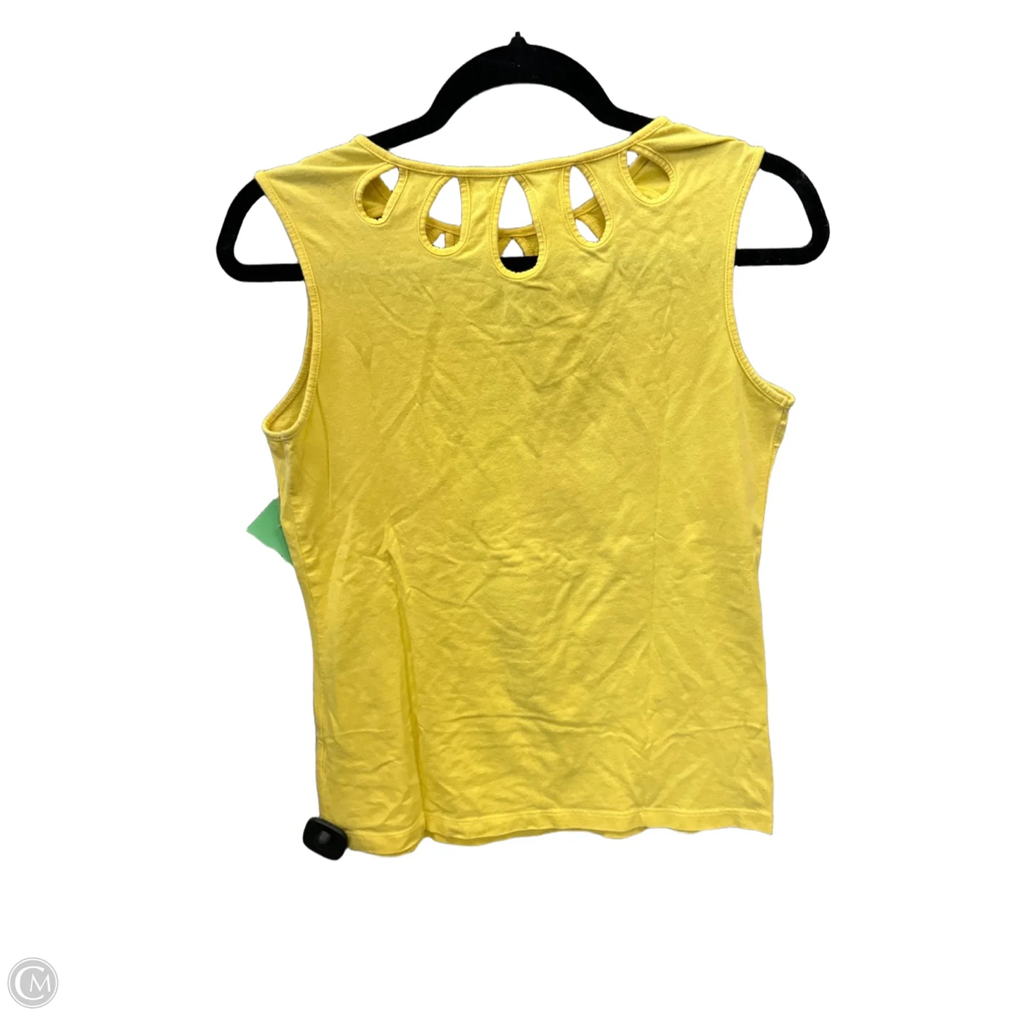 Top Sleeveless By Cato In Yellow, Size: S