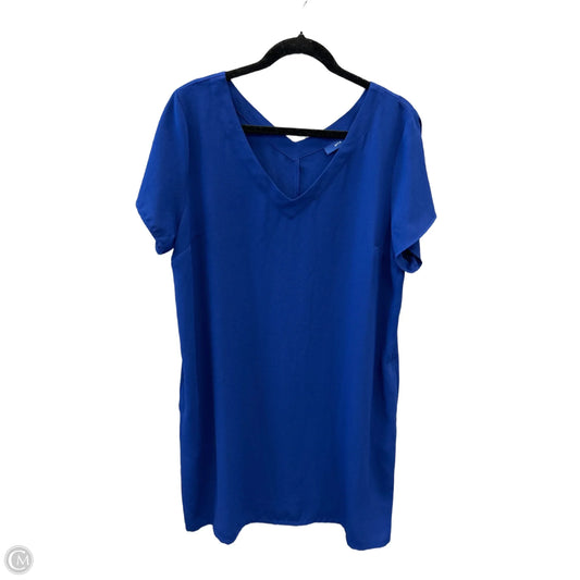 Dress Casual Midi By Apt 9 In Blue, Size: Xl