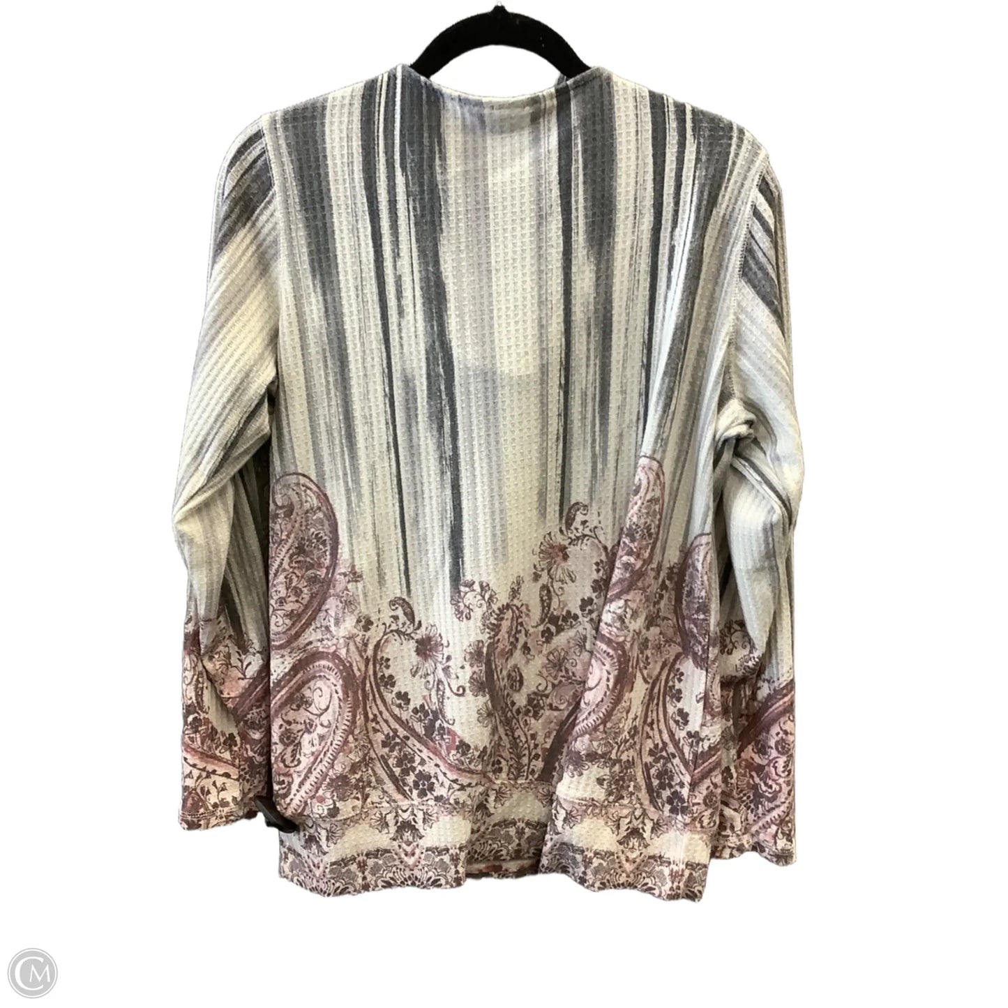 Top Long Sleeve By Christopher And Banks In Grey, Size: L