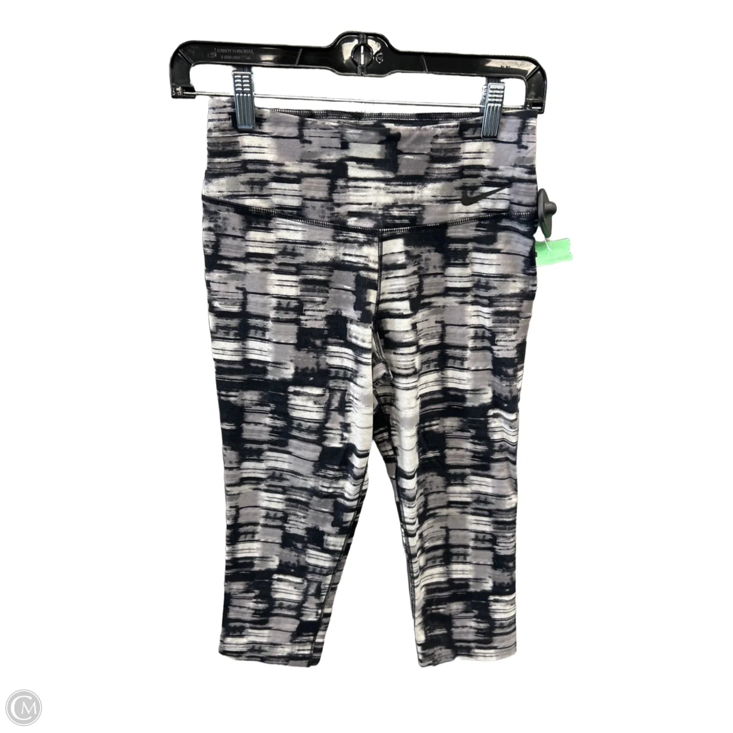 Athletic Capris By Nike Apparel In Black & Grey, Size: S