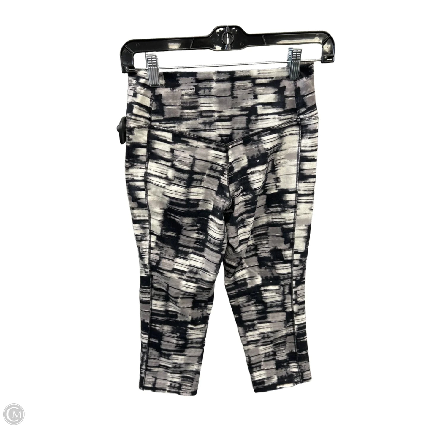 Athletic Capris By Nike Apparel In Black & Grey, Size: S
