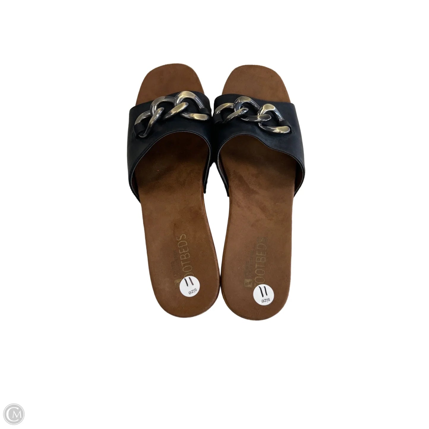 Sandals Heels Block By White Mountain In Black & Brown, Size: 11