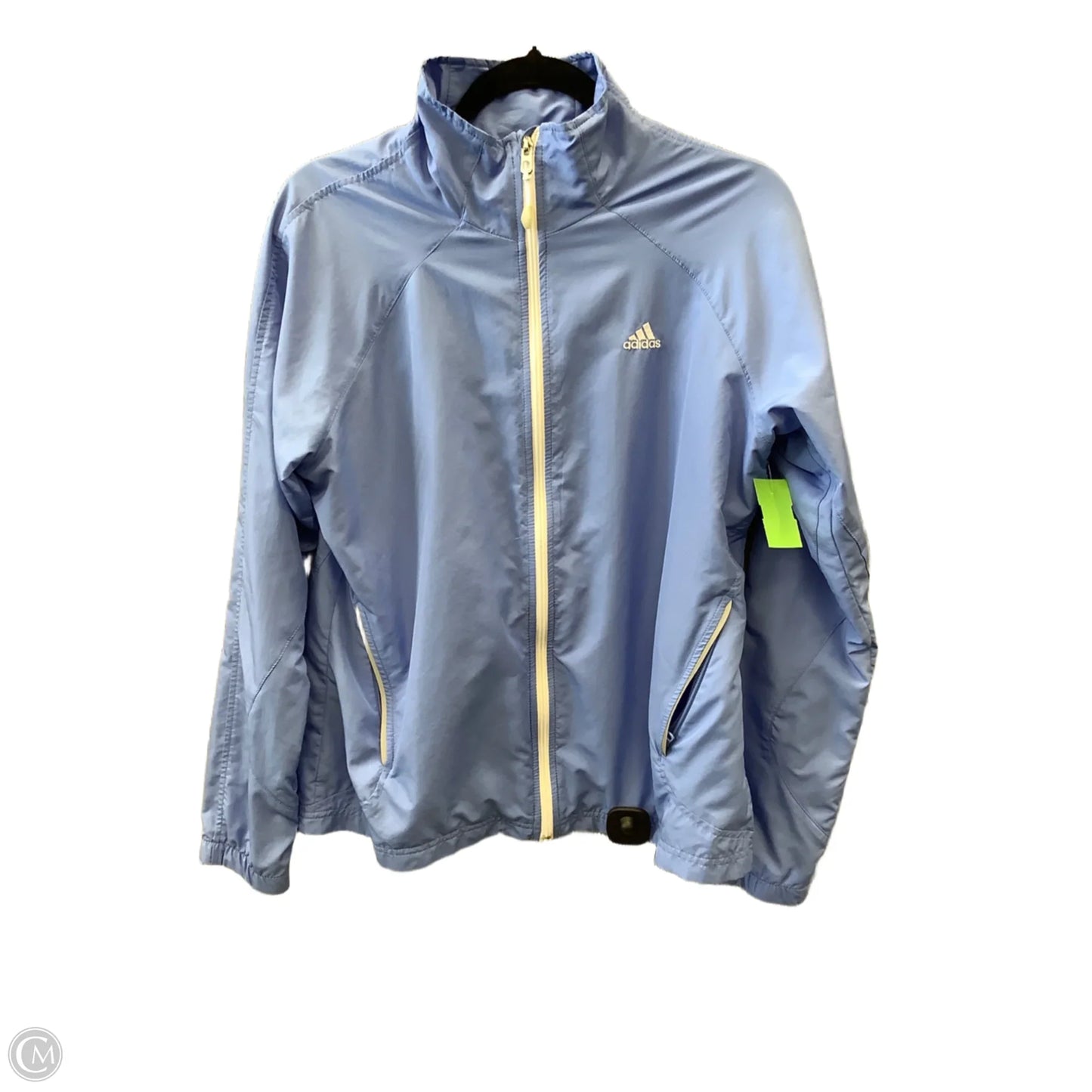 Athletic Top Long Sleeve Collar By Adidas In Blue, Size: L