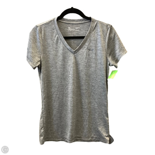 Athletic Top Short Sleeve By Under Armour In Grey, Size: M