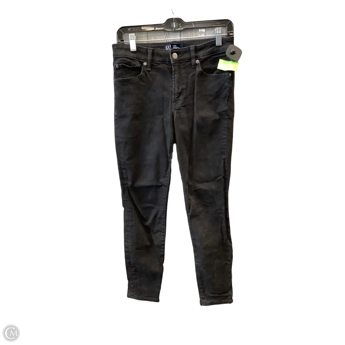 Jeans Skinny By Gap In Black Denim, Size: 6