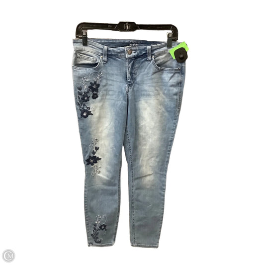 Jeans Skinny By Crown And Ivy In Blue Denim, Size: 8