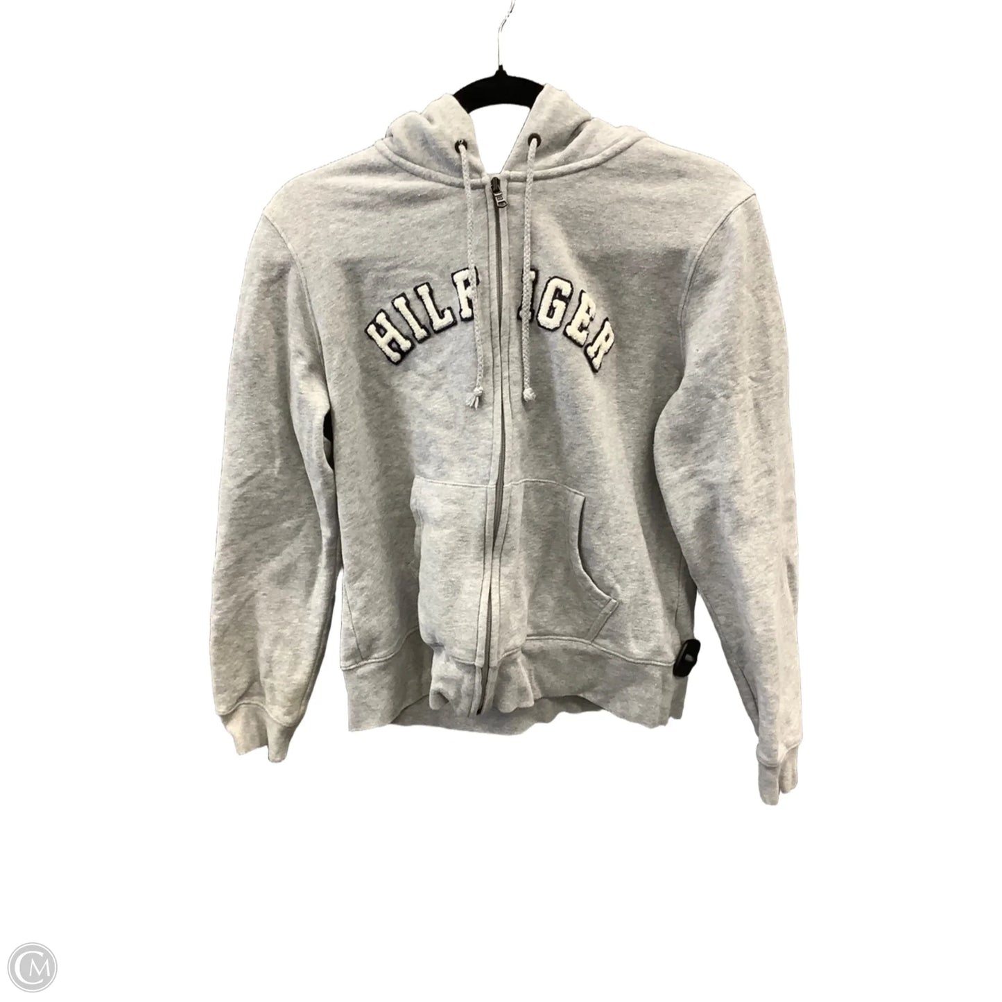 Sweatshirt Hoodie By Tommy Hilfiger In Grey, Size: L