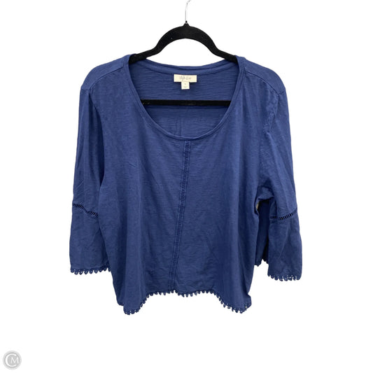 Top Long Sleeve By Style And Company In Navy, Size: Xl