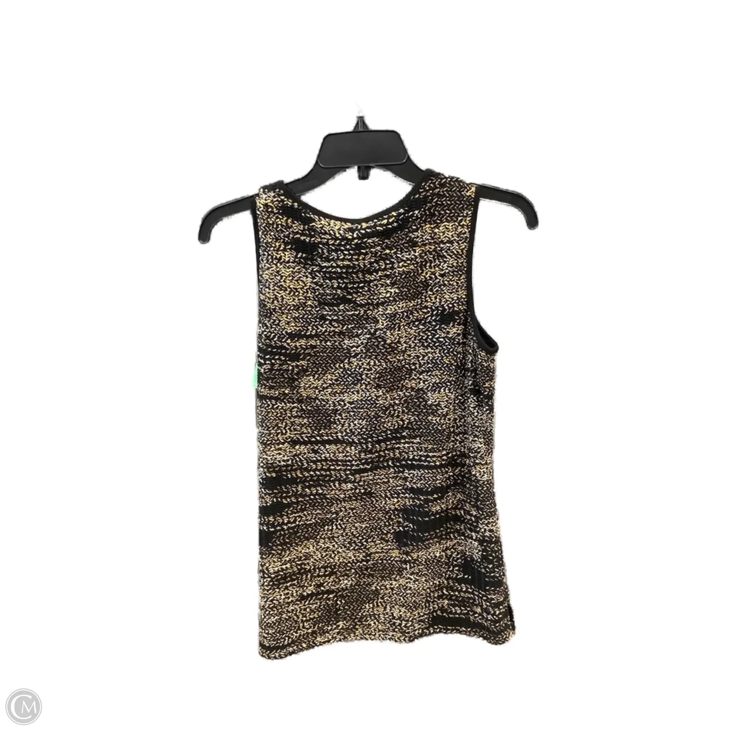 Top Sleeveless By Kasper In Black & Gold, Size: S