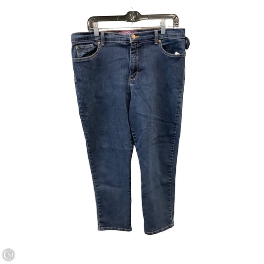 Jeans Straight By Gloria Vanderbilt In Blue Denim, Size: 16