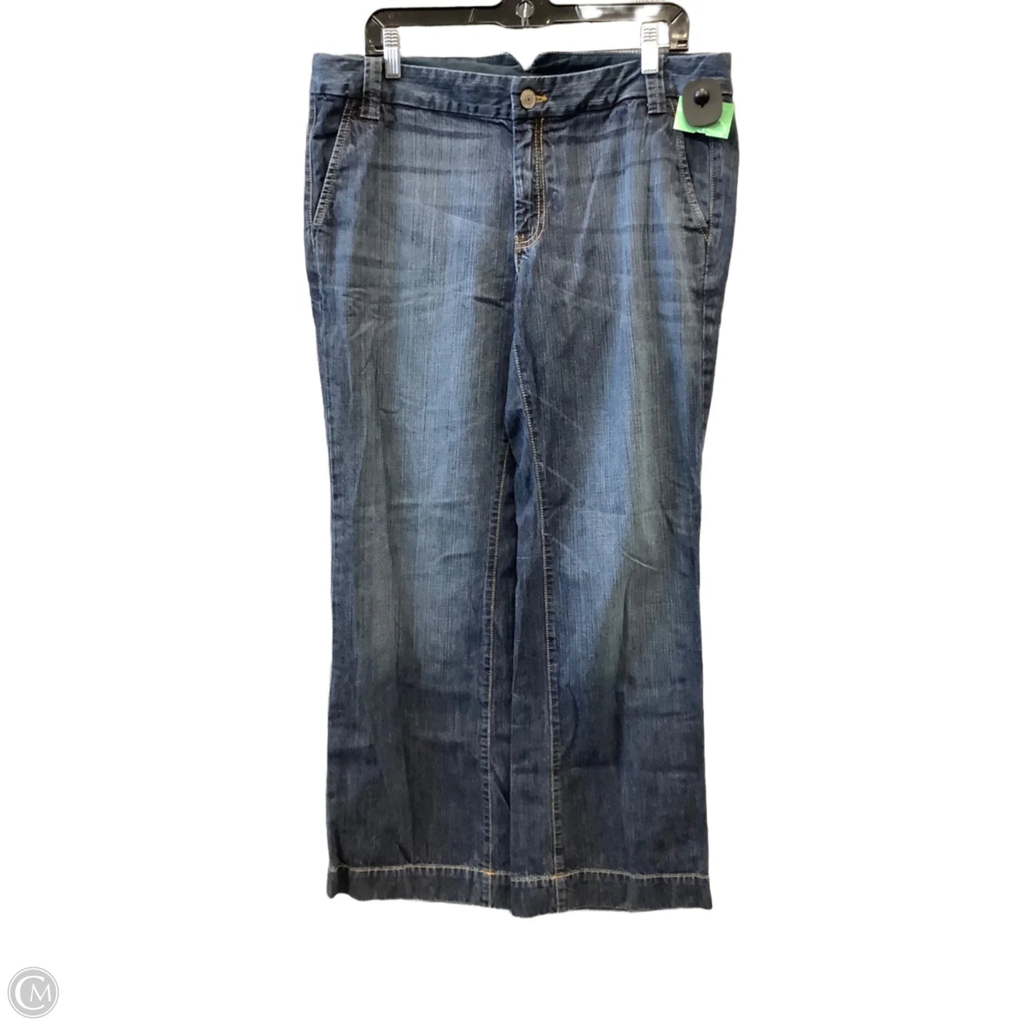 Jeans Wide Leg By Banana Republic In Blue Denim, Size: 12