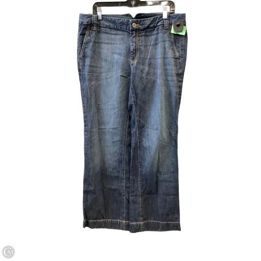Jeans Wide Leg By Banana Republic In Blue Denim, Size: 12