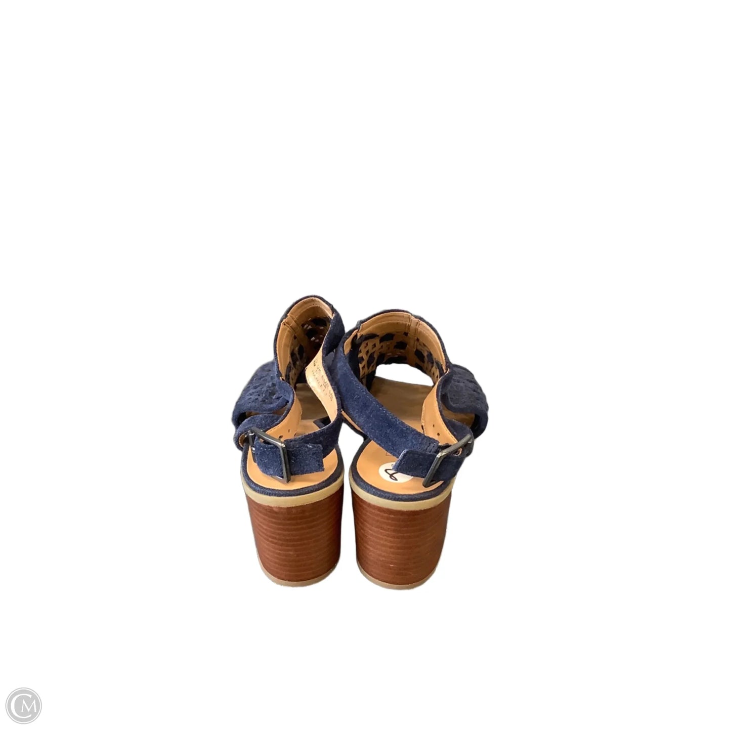 Sandals Heels Block By Franco Sarto In Blue, Size: 8